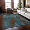 Homeroots 8' X 10' Teal Blue Aqua And Brown Argyle Washable Indoor Outdoor Area Rug 613738 - alternate 8