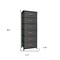 Homeroots 18" Gray And Black Steel And Fabric Six Drawer Dresser 484697 - alternate 5