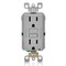 Leviton 15 Amp, Self Test, Non Tamper-Resistant Slim GFCI Outlet with LED Indicator Light - Gray GFNT1-GY - alternate 1