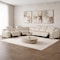 Homeroots Beige Italian Leather Power Reclining Curved Seven Piece Corner Sectional With Console 544978 - alternate 10