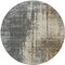 Homeroots 8' Beige Brown And Gray Round Abstract Washable Indoor Outdoor Area Rug 587316 - alternate 8
