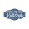 Homeroots Set of Two Blue And White Christmas Home For The Holidays Wood Wall Decor, 2PK 634259 - alternate 1