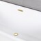 Kingston Brass 59" Acrylic Oval Double Ended Freestanding Tub with Drain, Glossy White/Polished Brass VTDE593023C422 - alternate 5
