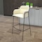 Leisuremod Axis Ergonomic Velvet/Polyester/Leather Bar Stool with Powder-Coated Steel AC29BG - alternate 6