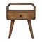 Homeroots 22" Light Brown Solid Wood One Drawer Nightstand 651587 - alternate 1