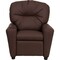 Flash Furniture Kids Recliner, 25" to 39" x 28", Upholstery Color: Brown BT-7950-KID-BRN-LEA-GG - alternate 1