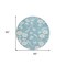 Homeroots 8' Sky Blue And Ivory Round Floral Washable Indoor Outdoor Area Rug 599924 - alternate 8