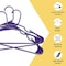 Lifemaster Heavy Duty Plastic Clothes Hangers, Non-Slip, Space-Saving, Holds 5 lbs, Purple, 5PK LMPLCPUR5 - alternate 7