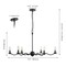 Jonathan Y Shana 35.5" 6-Light Grand Modern Transitional Adjustable Sculptural Wavy Arm Candle-Style Metal LED JYL9558C - alternate 11