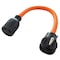 Ac Works Plug Adapter, STW, L6-30R, 6-50P, 1.5 ft., Orange S650L630-012 - alternate 1