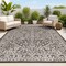 Jonathan Y Malta Bohemian Medallion Textured Weave Black/Gray 3 ft. x 5 ft. Indoor/Outdoor Area Rug SMB104C-3 - alternate 1