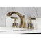 Kingston Brass Widespread Bathroom Faucet with Knurled Handle and Brass Pop-Up, Antique Brass KS4983KNL - alternate 6