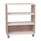 Beleduc By Playwell Torino 27.6inx14.2in Narrow 3-Layer Open Shelf, Vertical Storage, White/Oak HPL, 32.6inH, 3+ 846023 - alternate 1