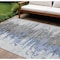 Homeroots 9' X 12' Blue Gray And Silver Abstract Washable Indoor Outdoor Area Rug 582384 - alternate 1