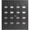 Sartodoors Sliding Closet Double Bi-fold Doors Black Solid Core Modern Interior QUADRO4113DBF-BLK-96 x 96 (4* 24x96) - alternate 1
