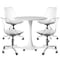 Fabulaxe Clear Acrylic Desk Chair - Armless Office Chair, Height Adjustable, Rolling Chair - Modern QI004673.CL.4 - alternate 8