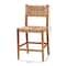 Bali & Pari Prita Bohemian Paper Loom and Natural Mahogany Wood 2-Piece Counter Stool Set 249-2PC-13882-ZORO - alternate 8