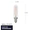 Bulbrite LED Filament, 4.5 Watt Dimmable T6 Light Bulb, Clear Glass Finish, E12 Base, 4000K, 450 Lumens, 4PK 862106 - alternate 11