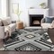 Homeroots 8' X 10' Black Gray And Ivory Tribal Washable Indoor Outdoor Area Rug 598097 - alternate 8