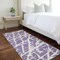 Homeroots 8' Runner Purple and White Abstract Washable Non Skid Indoor Outdoor Runner Rug 559308 - alternate 7