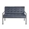 Homeroots 51in Gray Velvet Loveseat 515671 - alternate 1