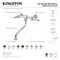 Kingston Brass Double-Handle Wall Mount Bathroom Faucet, Brushed Brass KS1217PL - alternate 6