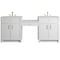 James Martin Vanities Bellshire 84" Dual Vanity Set w/24" Make-Up Counter, Bright White w/3 cm Ethereal Noctis Silestone T 660-VMC84-BW-3ENC - alternate 1