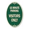 Signmission Reserved Parking Sign 15 Minute Parking for V, 12 In X 18 In Architectural, Heavy Gauge Aluminum A-OV-G-1218-23055 - alternate 1