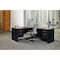 Hirsh Desk Pedestal, 36 in D X 29 1/2 in H, 72 in W X Steel, Black/Walnut 20541 - alternate 8