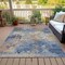 Homeroots 3' X 5' Denim Blue Beige And Charcoal Abstract Washable Indoor Outdoor Area Rug 630873 - alternate 6