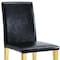 Homeroots Set of Four Black and Gold Faux Leather and Metal Dining Side Chairs, 4PK 719654 - alternate 5