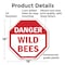 Signmission Danger Wild Bees, 18 Inch X 18 Inch, Plastic Sign OC-P-18-22 - alternate 6