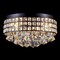 Jonathan Y Meredith 14.5" 3-Light Crystal Drops/Metal LED Flush Mount, Black JYL6142A - alternate 10