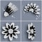 Teacher Created Resources Black and White Paper Flowers, 4-Piece Set 8351 - alternate 3