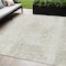 Homeroots 5' X 8' Ivory And Beige Abstract Washable Indoor Outdoor Area Rug 612948 - alternate 1