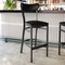 Flash Furniture Wright Barstool w/500 LB. Capacity Black Steel Frame, Black Vinyl Boomerang Back, Black Vinyl Seat XU-DG6V6BKV-BK-GG - alternate 9