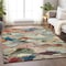 Homeroots 3' X 5' Green Teal Blue And Terra Cotta Abstract Washable Indoor Outdoor Area Rug 603125 - alternate 8