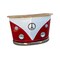 Homeroots 60in Red and White Metal and Wood Peace Van Bar Server 471932 - alternate 4
