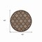 Homeroots 4' Dark Brown And Light Brown Round Geometric Indoor Outdoor Area Rug 572334 - alternate 5