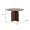 Homeroots 45" Brown Solid Wood Pedestal Base Round Top Dining Table 712166 - alternate 4