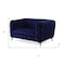 Homeroots 72in Blue And Silver Velvet Loveseat 515720 - alternate 4
