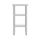 Flash Furniture Reese 24x18 Portable Work Table, Stainless Steel Top Shelf and 2 Adjstbl Glvnzd Steel Undershelves NH-WT-GU-2418-GG - alternate 5