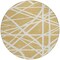 Homeroots 8' Gold And Ivory Round Geometric Washable Indoor Outdoor Area Rug 600452 - alternate 8