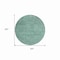 Homeroots 8' Teal Blue Round Geometric Washable Indoor Outdoor Area Rug 607508 - alternate 9