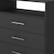 Homeroots 31" Black Four Drawer Vertical Dresser 403741 - alternate 7
