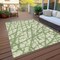 Homeroots 5' X 8' Green And Ivory Abstract Washable Indoor Outdoor Area Rug 614342 - alternate 5