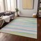 Homeroots 8' X 10' Mint Green Pink And Blue Striped Washable Indoor Outdoor Area Rug 597340 - alternate 8