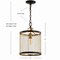 Jonathan Y Elena 10" Lantern Metal LED Pendant, Black/Brass Gold JYL9530A - alternate 9