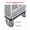 Vevor Hotel Luggage Cart 1200 lbs Bellman Cart 8 in Rubber Wheels Hotels Silver X-112 - alternate 8