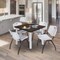 Regency Square Kee Breakroom Table W/ 4 M Stack Chairs, 48 in W, 48 in L, Neo Walnut TB4848NWBPCM47GY - alternate 5